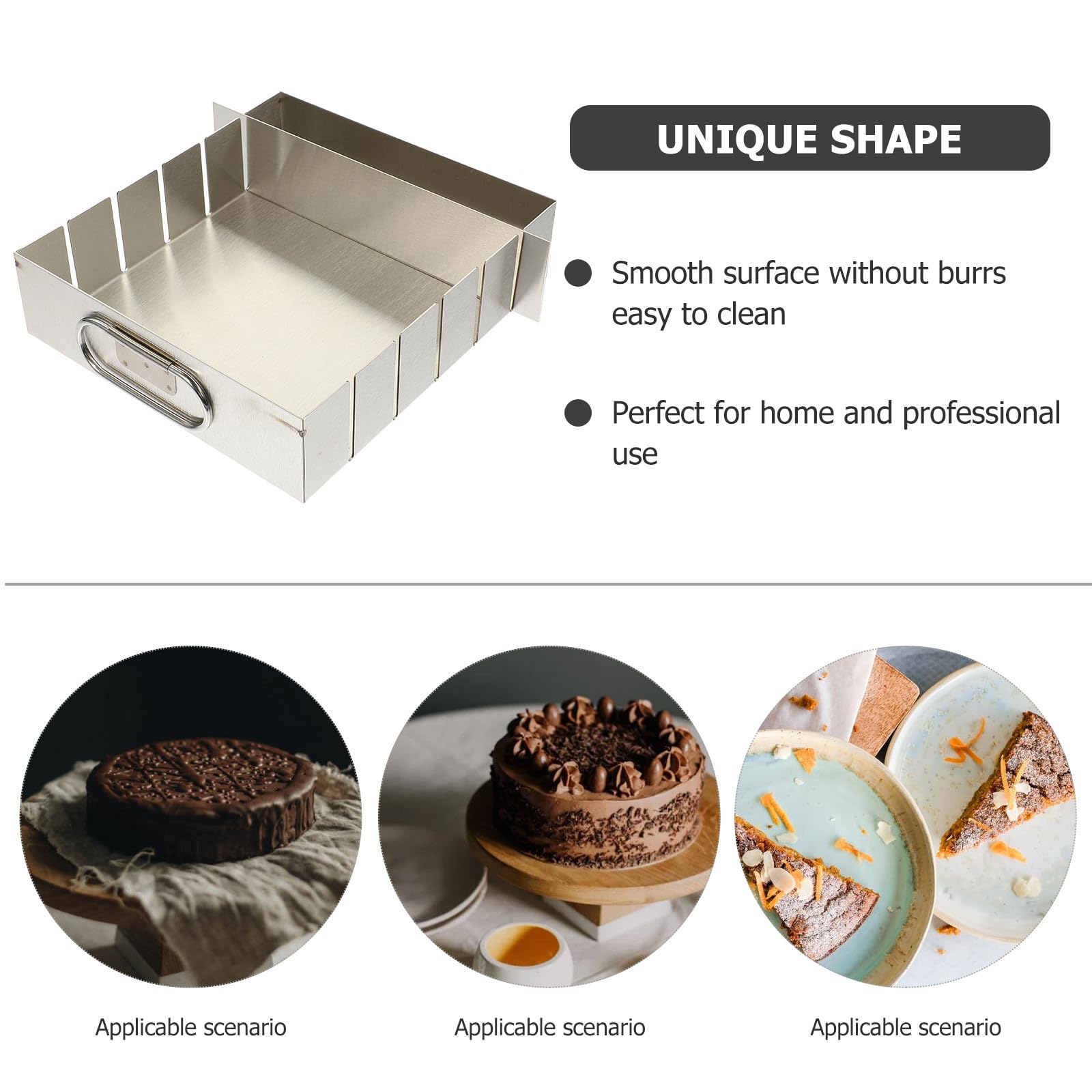 Happyyami Moule à bonbons nougat en acier inoxydable avec surface lisse, dimensions 7.87x7.09x1.97 pouces, outil de cuisine pour usage domestique en pâtisserie et confiserie
