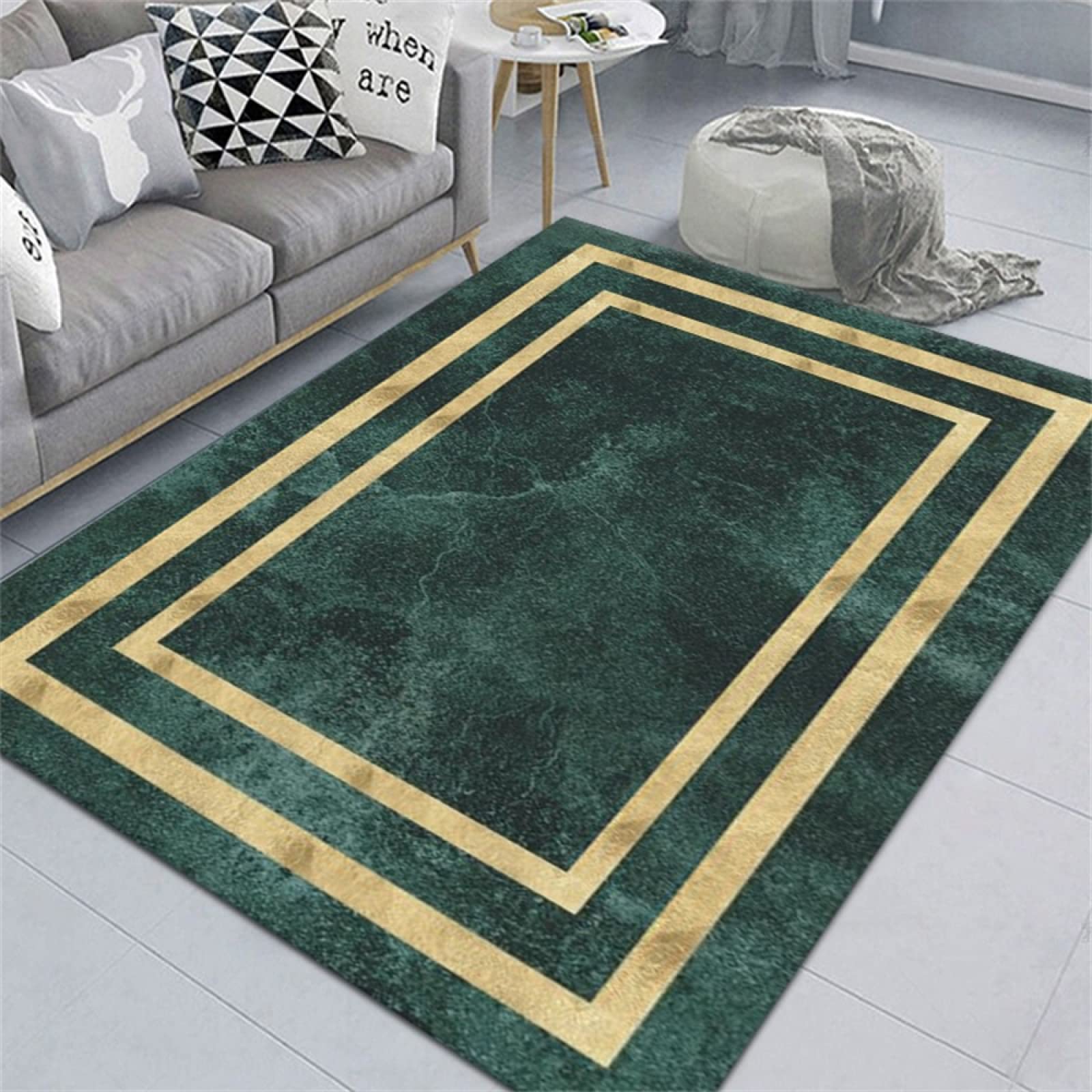 Tapis salon géométrique et doux pour la chambre de bébé, grand tapis de jeu ado lavable et confort