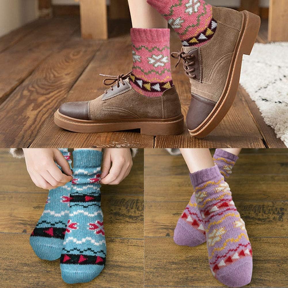 MORECOO Socks for Women - Christmas Gifts for Women - Stocking Stuffers - Thick Wool Soft Warm Cozy Crew Womens Socks - Image 7