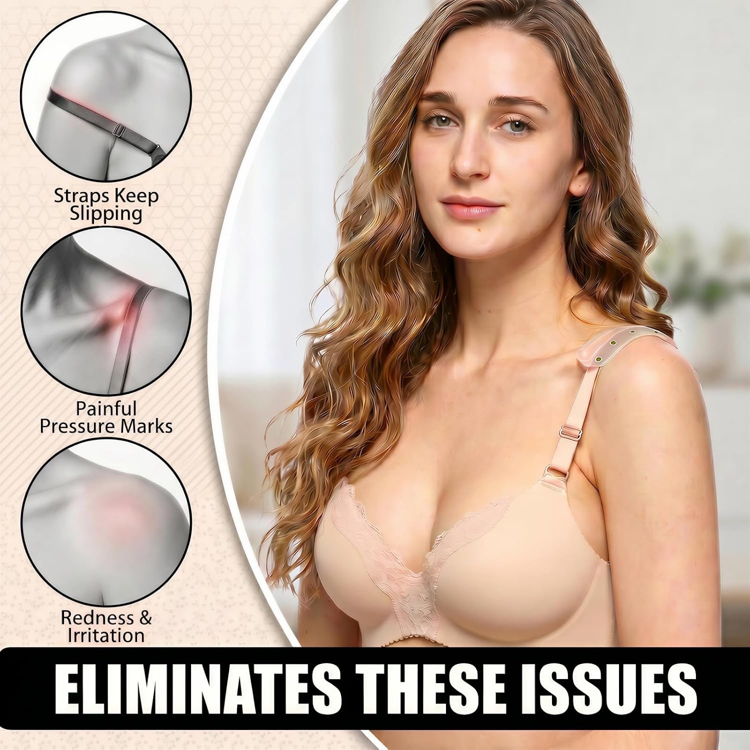 12 Pcs Bra Strap Holders for Slipping, Silicone Shoulder Pads for Womens Clothing, Soft Gel Anti Slip Cushions Keep Straps in Place