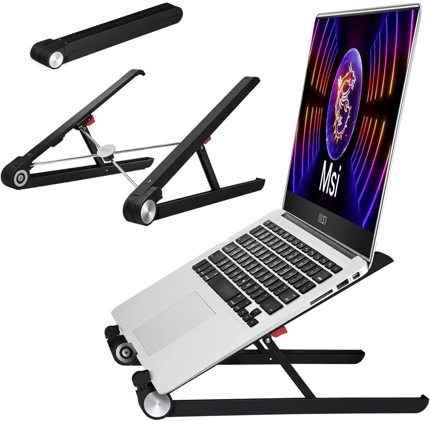 Laptop Stand for Msi Raider Katana Titan Stealth Vector Creator Prestige Summit Cyborg Sword Pulse 14 15 16 17 18 inch Gaming Laptop for Desk,Made of Reinforced Nylon,304 Stainless Steel and Silicone