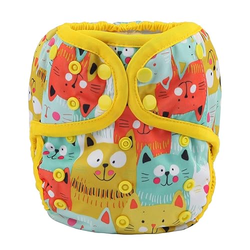 Miniatura 33 de Pañal de tela para bebé, tamaño único, reutilizable para niñas (cactus flamenco)