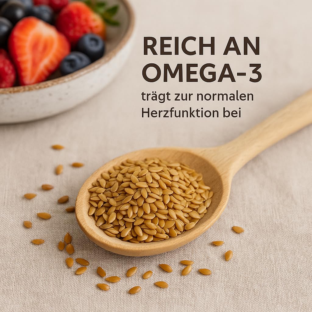 POSH Leinsamen goldener geschält Omega-3 ballaststoffreich backen kochen Topping 25KG