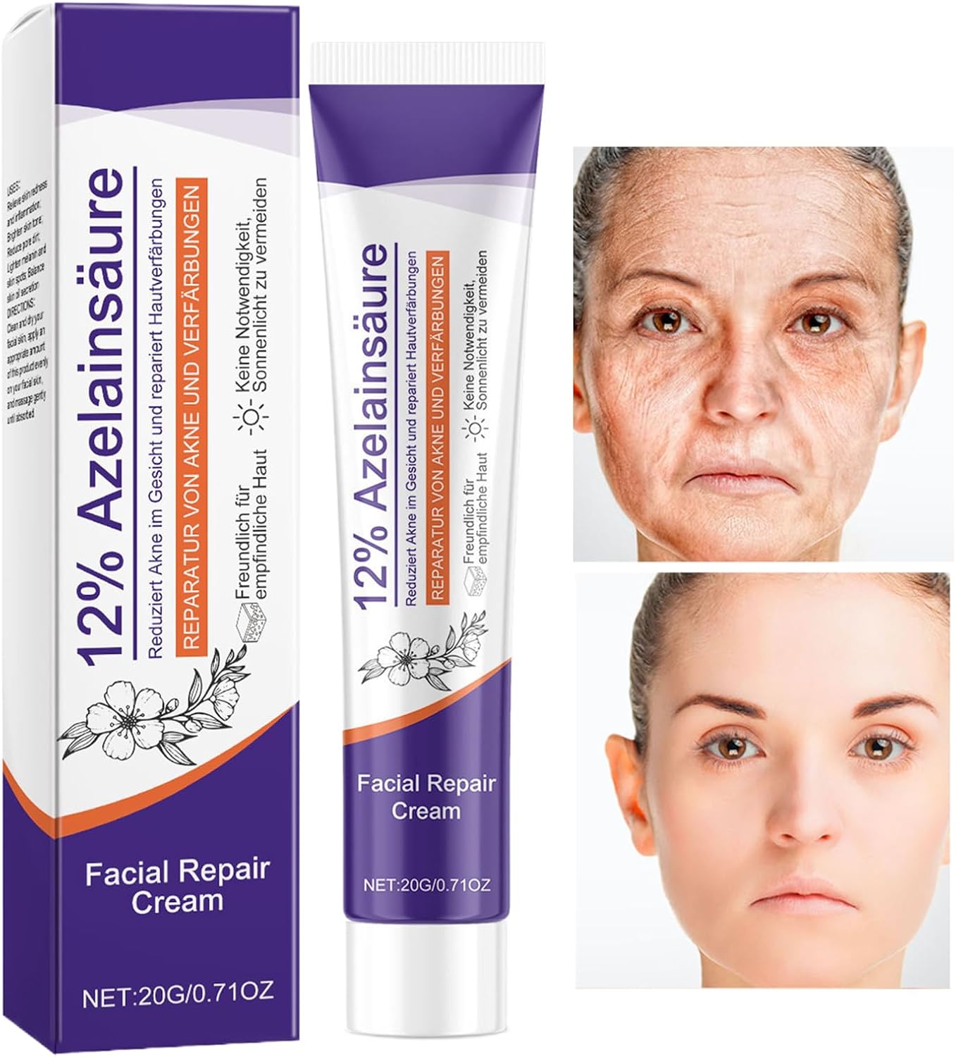 Face Cream for Women, 20g, Nourishing Face Cream, Skin Moisturizing and Whitening Face Lotion for Women and Men