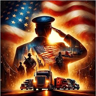 CXYQLC DIY 5D Diamond Painting Kits for Adults, Diamond Painting Full Drill Crystal Rhinestone Embroidery Craft Kits for Home Wall Decor Gifts 11.8x11.7inch(Patriotic Military)