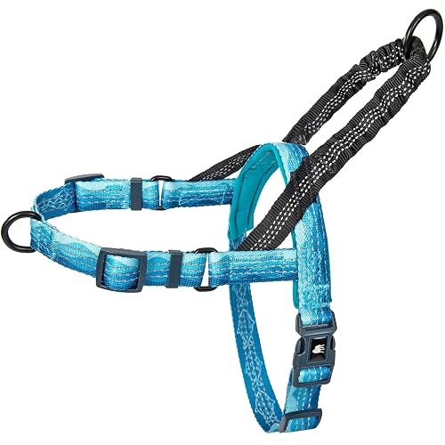 Leashboss - Arnés Reflectante para Perro, sin tirones, con Mango elástico, Clip Trasero y Frontal, colección…