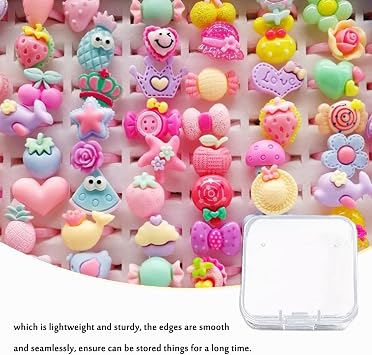 Small Square Clear Plastic Organizer Box,Beads Storage Containers Box,6pcs