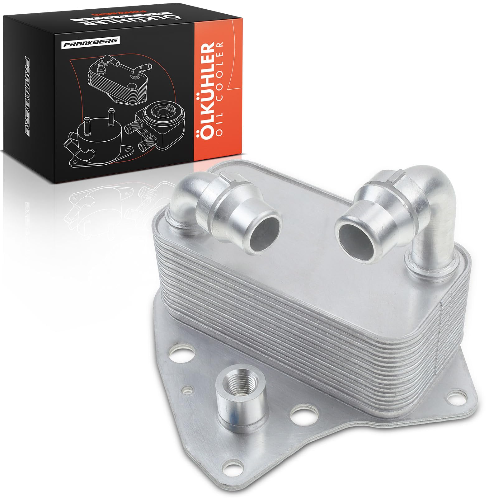 Frankberg Oil Cooler Engine Oil Compatible with 159 Brera Spider Bravo Doblo Sedici Delta Astra Cascada Insignia A Zafira 9-5 SX4 2.0L 2006-Present 653423451