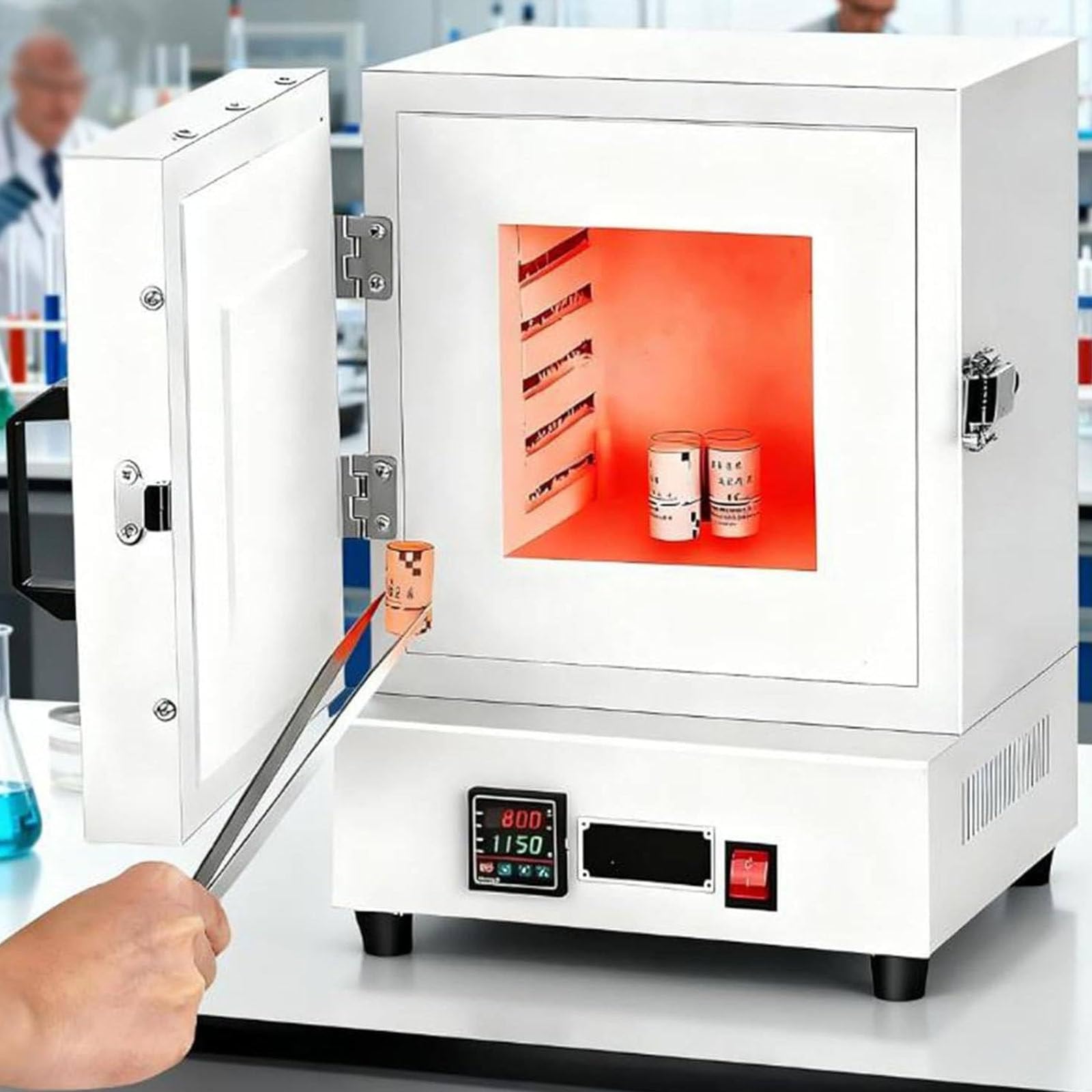 Horno de mufla eléctrico 1150°C para odontología y fundición de moldes de joyería