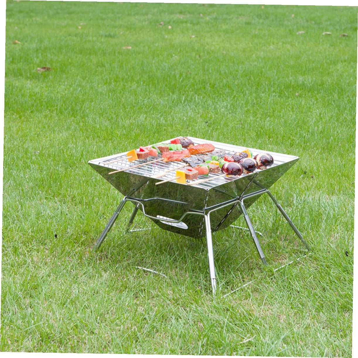 VICASKY Portable Folding Wear-resistant Barbecue Grill, Compact Lightweight Camping Grill for Outdoor Bbq and Tailgating
