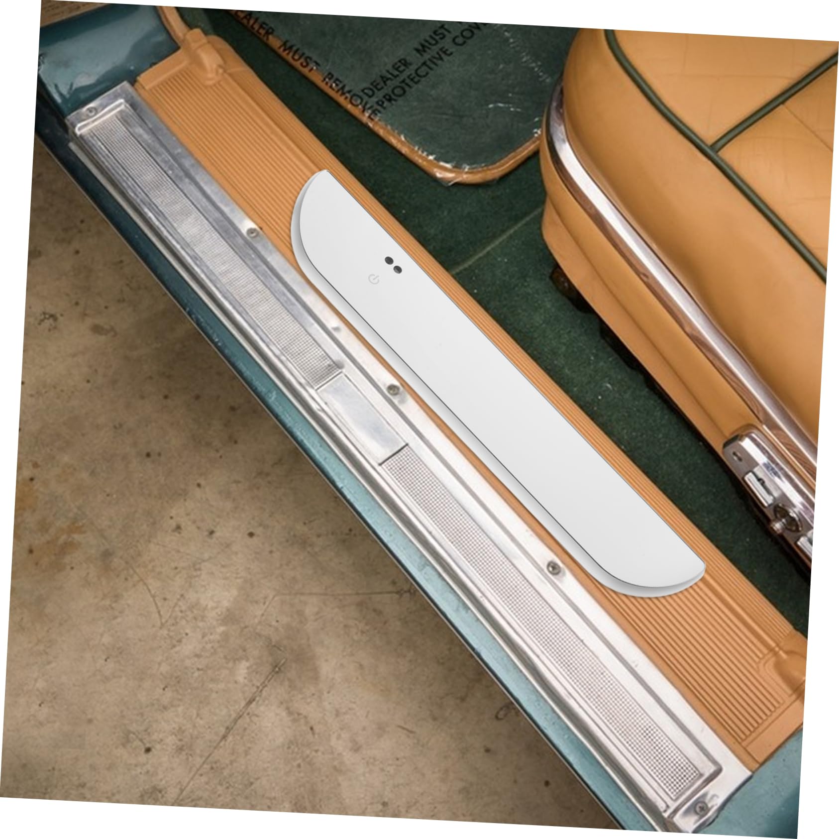 TOPBATHY 2piezas Luz Exterior De Puerta Carga Inalámbrica Luces Solares Para Coche Accesorios De Iluminación Protector De Umbral