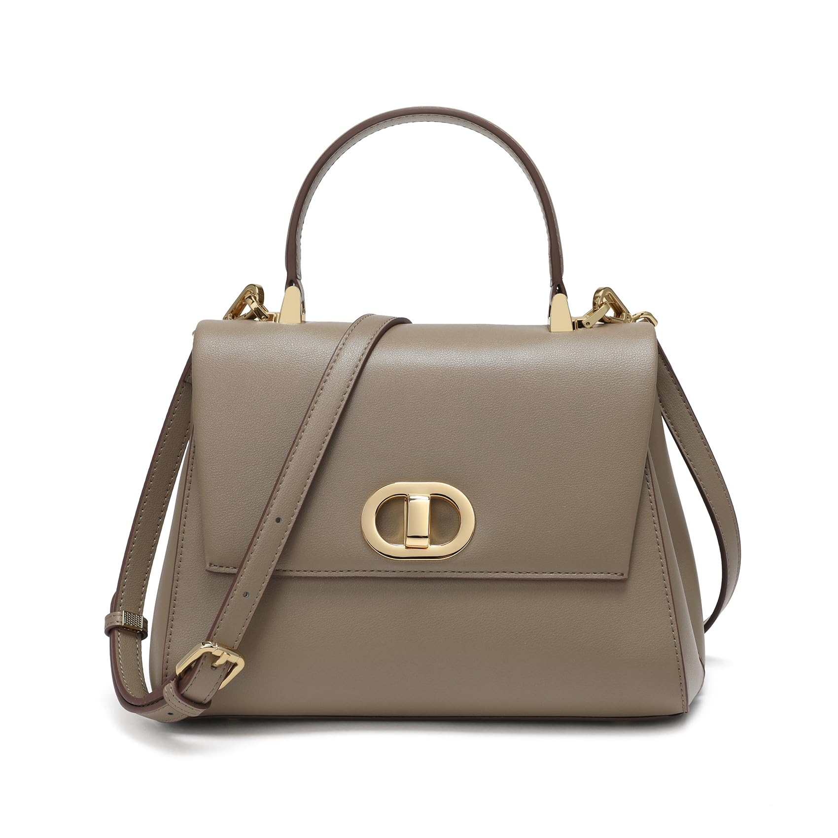 compudaTop Handle Bag Leather Satchel Bags for Women Luxury Designer Business Crossbody Work Purse with Multiple Internal Pockets