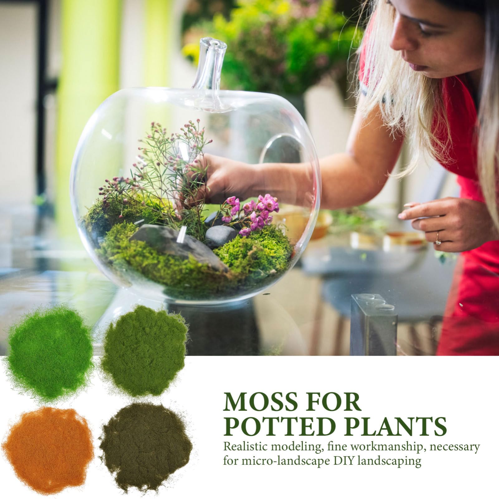 TEHAUX 12packungen Pack Kunstmoos Für Dekoration Moos Für Hochzeiten Garten Und Projekte Lebendige Farben Und Natürliche Details