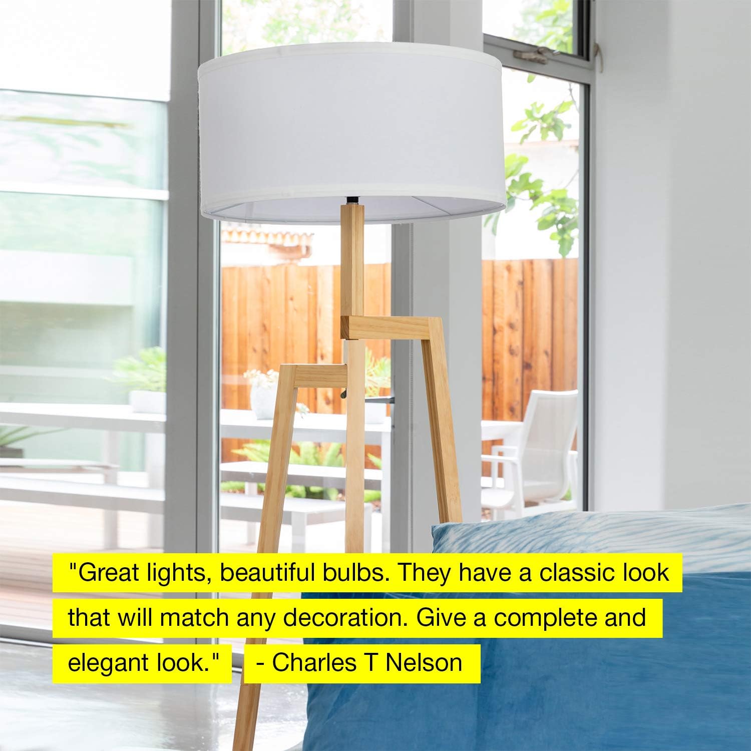 70% Off Everything Brightech New Mia LED Tripod Floor Lamp– Modern Design Wood Mid Century Modern Light for Contemporary Living Rooms- Rustic, Tall Standing Lamp for Bedroom, Office- White Shade Exclusive Brightech New Mia LED Tripod Floor Lamp– Modern Design Wood Mid Century Modern Light for Contemporary Living Rooms- Rustic, Tall Standing Lamp for Bedroom, Office- White Shade