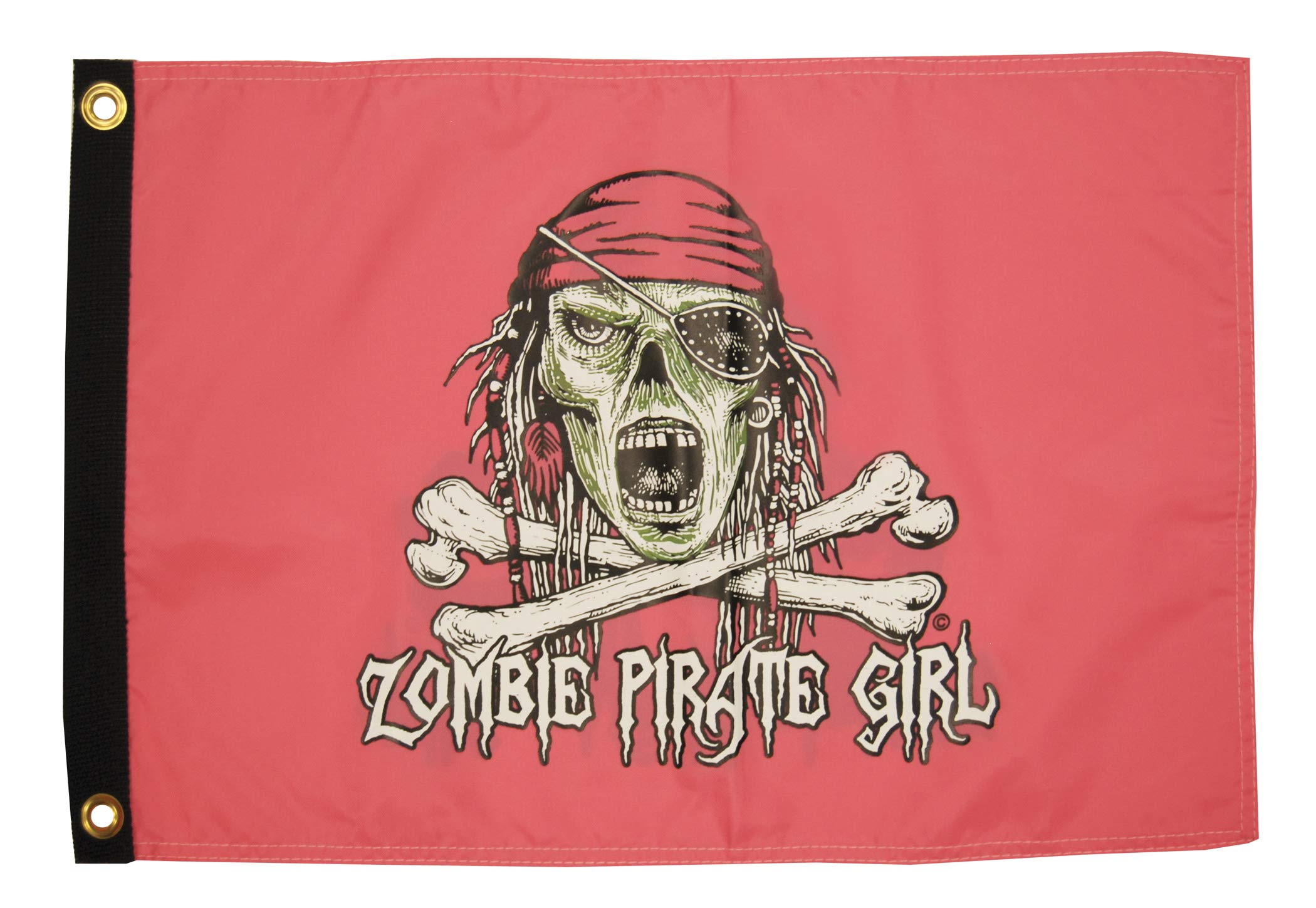 TAYLOR MADE PRODUCTS Zombie Pirate Girl Flag for Boats, Pools and Docks 12