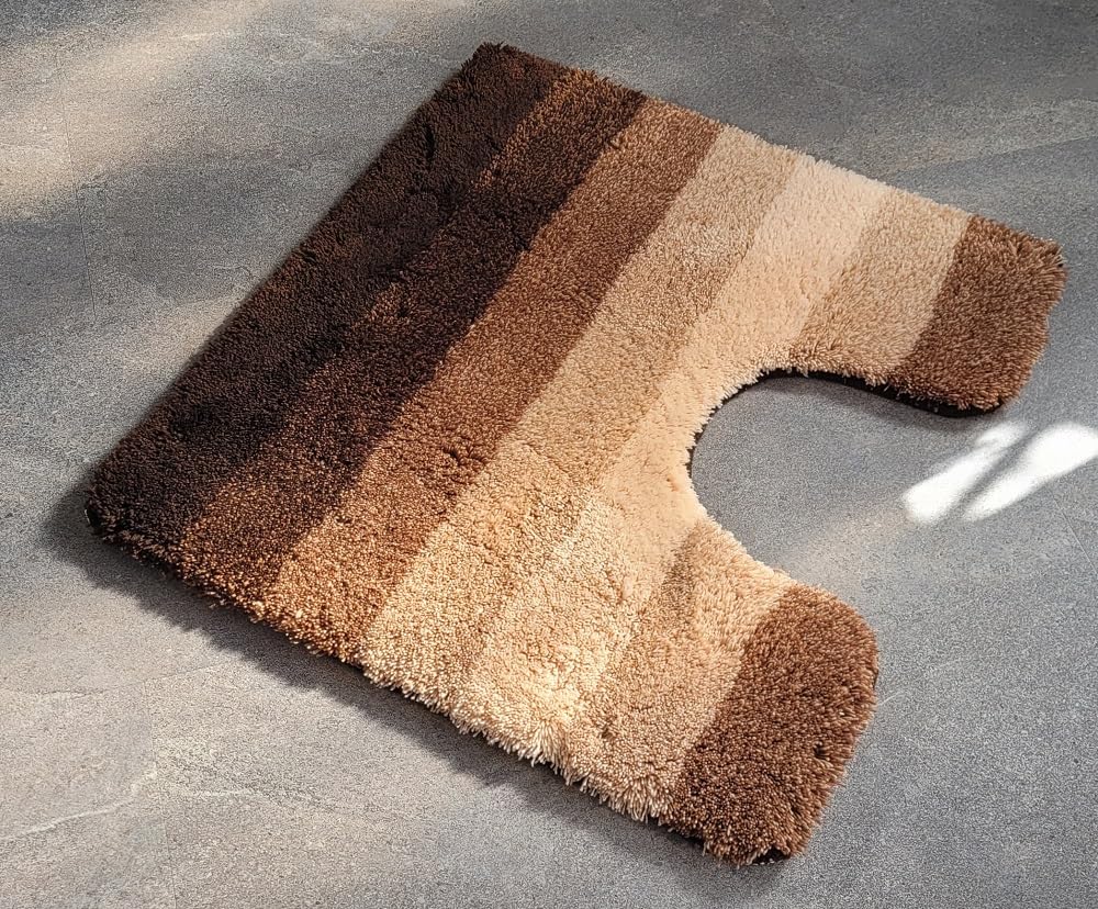 Meusch Palace tapis de toilettes marron 55x50 cm pour habiller le sol des WC