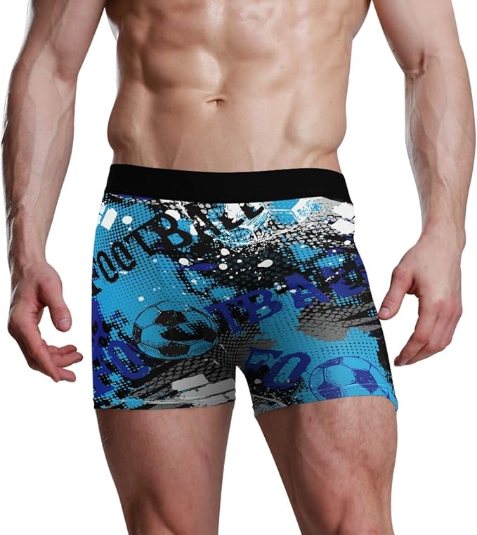 Football Grunge Soccer S M L XL Men's Underwear Boxers Briefs Soft