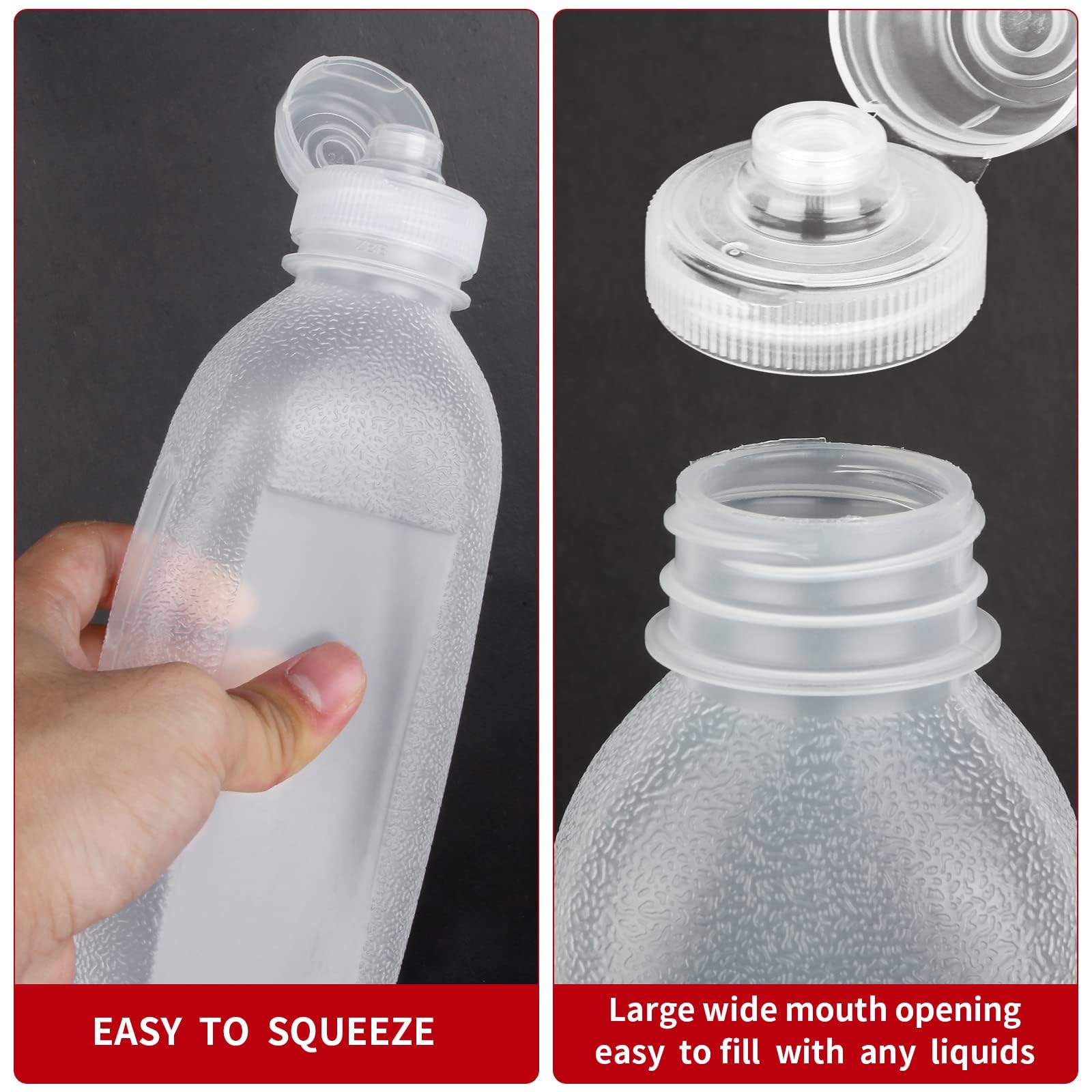 Bottiglie Squeeze Per Olio - 3 Pezzi Da 300ml, Senza BPA, Antiperdita - Foto 6