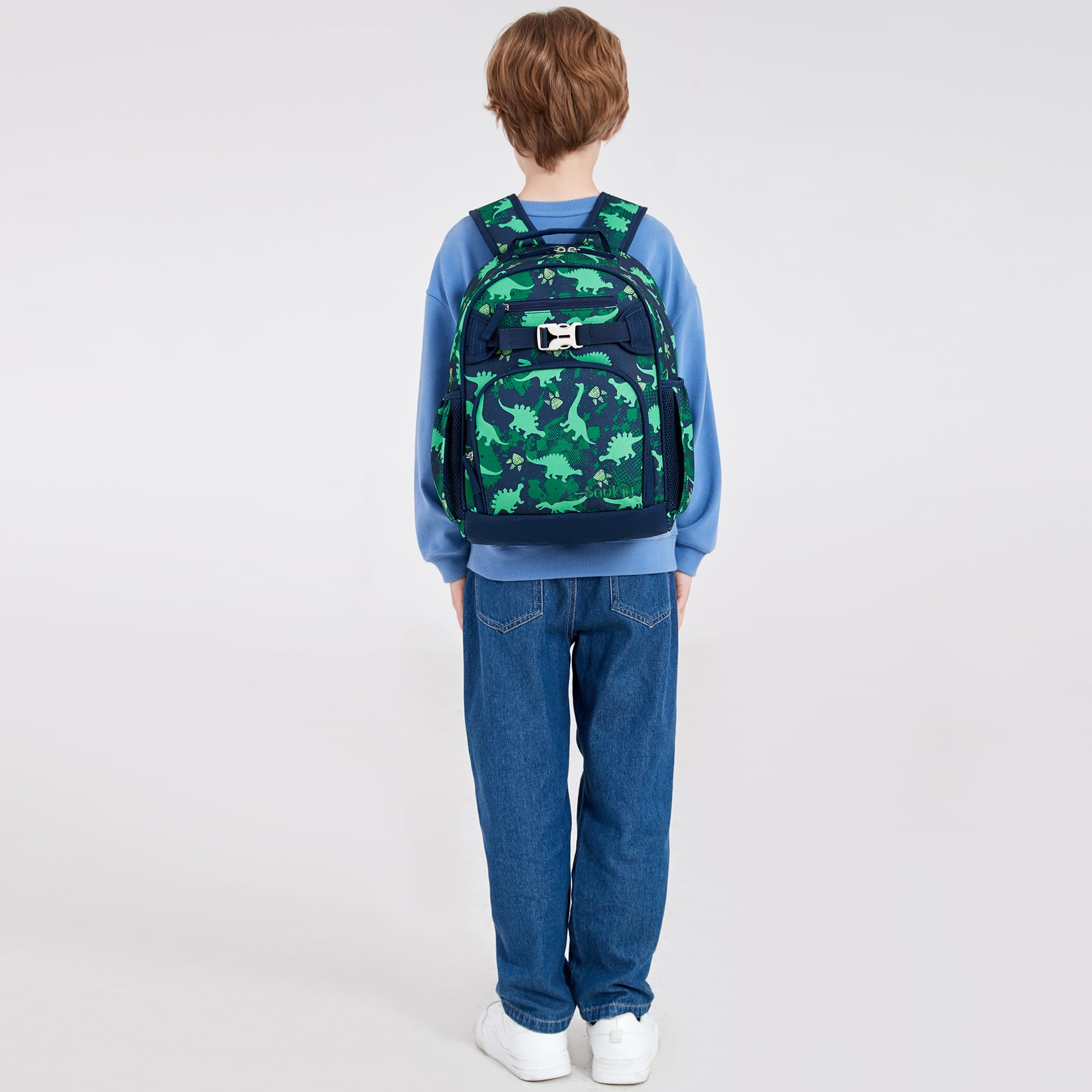 Sawkig Cute Small Little Kids Dinosaur Backpack Kindergarten Preschool Backpacks for Boys Ages 2-4-6 (Green Dinosaur)