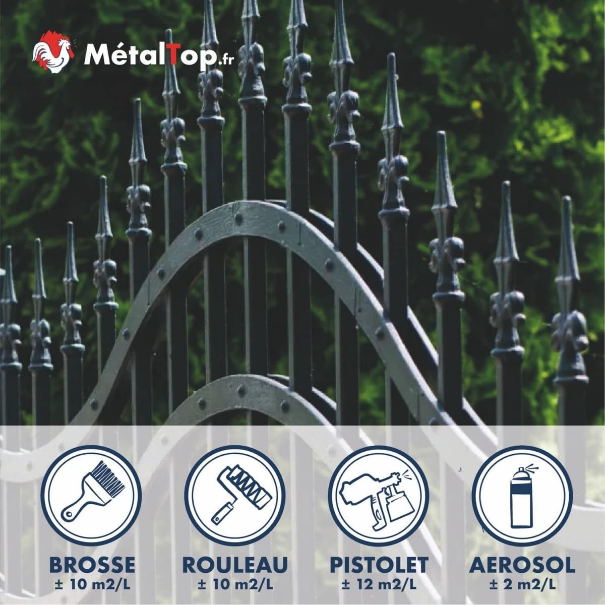 Peinture Metal Gris Anthracite RAL 7016-1 L Protection Antirouille
