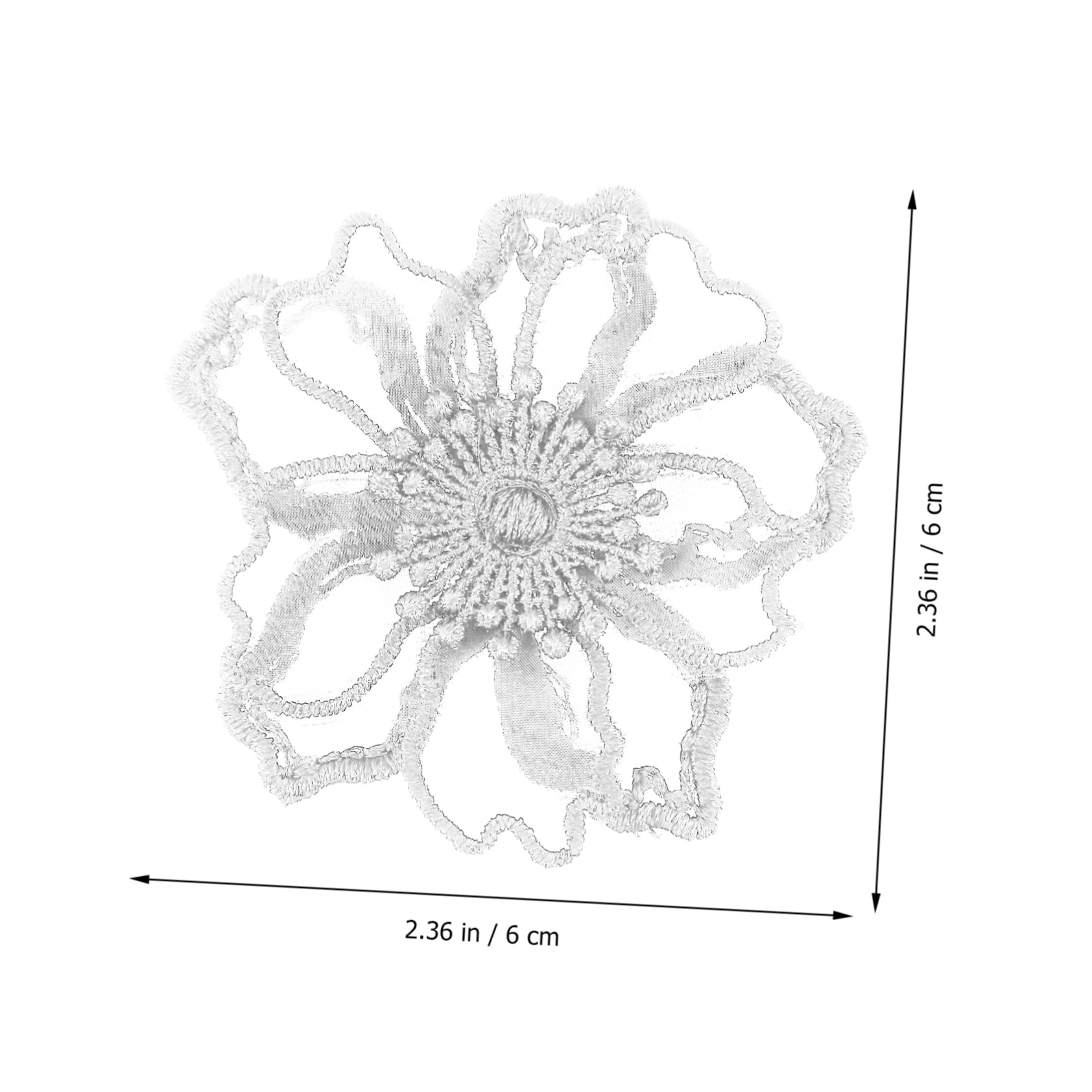 Patchs Thermocollants Fleurs En Dentelle - Lot De 10 - Motifs Brodés Colorés - Pour Vêtements, Sacs, Accessoires - Décoration DIY - 5