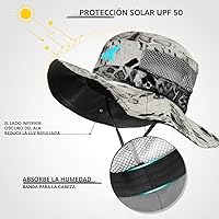 Vista 2 de KastKing Sol Armis UPF 50 Sombrero Boonie - Sombrero de Protección Solar, Sombrero de Pesca, Sombrero de Playa y Senderismo, Canotaje
