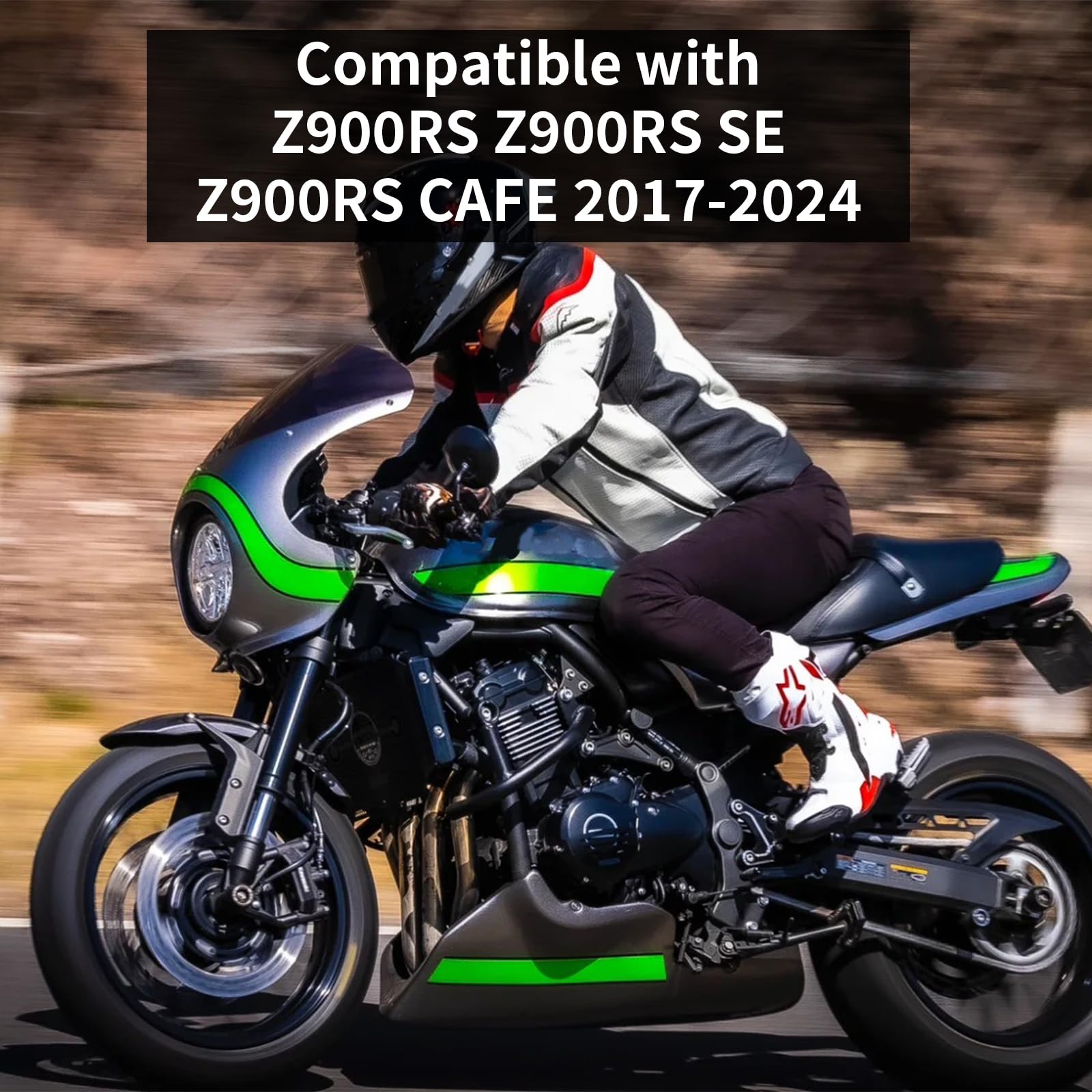 Protección de caída para Kawasaki Z900RS, protección del motor de motocicleta, compatible con Z900RS/SE/CAFE (2018-2024), protección de motor de alto rendimiento GFARDMOTO de acero con montaje