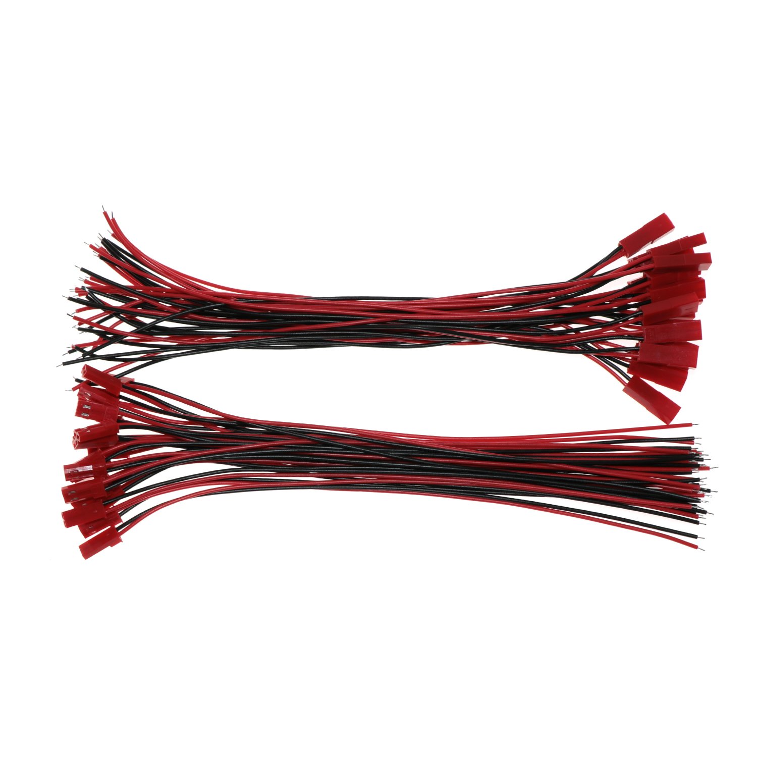 CO RODE 7.8-Inch JST Plug Connector 2 Pin Male Female Plug Connector Cable Wire for LED Lamp Strip RC Toys Battery, 20 Pairs