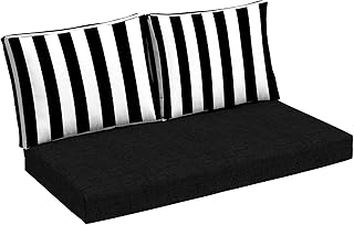 16 Outdoor Patio Ideas for Comfortable Outdoor Living 20 Arden Outdoor Loveseat Cushion Set, 48 x 24, Water Repellent, Fade Resis...