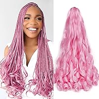 Vista 17 de Cabello rizado francés trenzado de 10 pulgadas, color 33, cabello rizado preestirado, 8 paquetes de trenzas de ganchillo para trenzas de caja