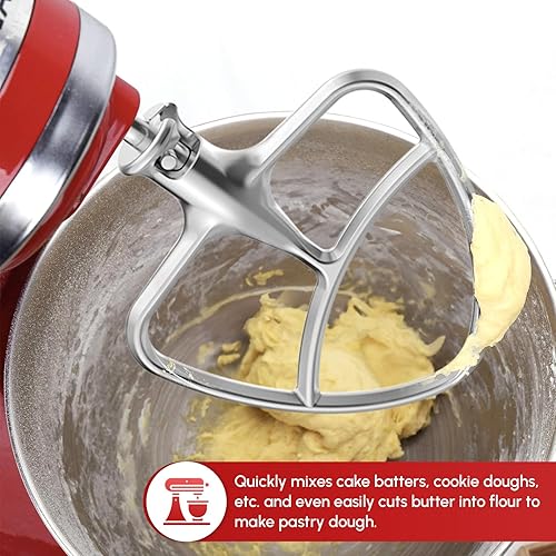 Miniatura 5 de Accesorio de paleta de acero inoxidable para batidora de pie Kitchenaid, se adapta a cuencos mezcladores de pie inclinable de 4.5 a 5 cuartos de
