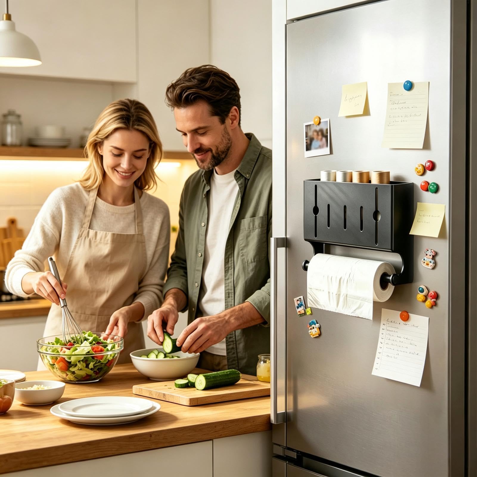 Rangement magnétique frigo Support robuste antidérapant sans perçage