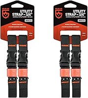 Vista 17 de GEAR AID Correas de uso general con hebilla de liberación lateral, asegura y comprime equipamiento de camping, ciclismo, caza, navegación, ancho
