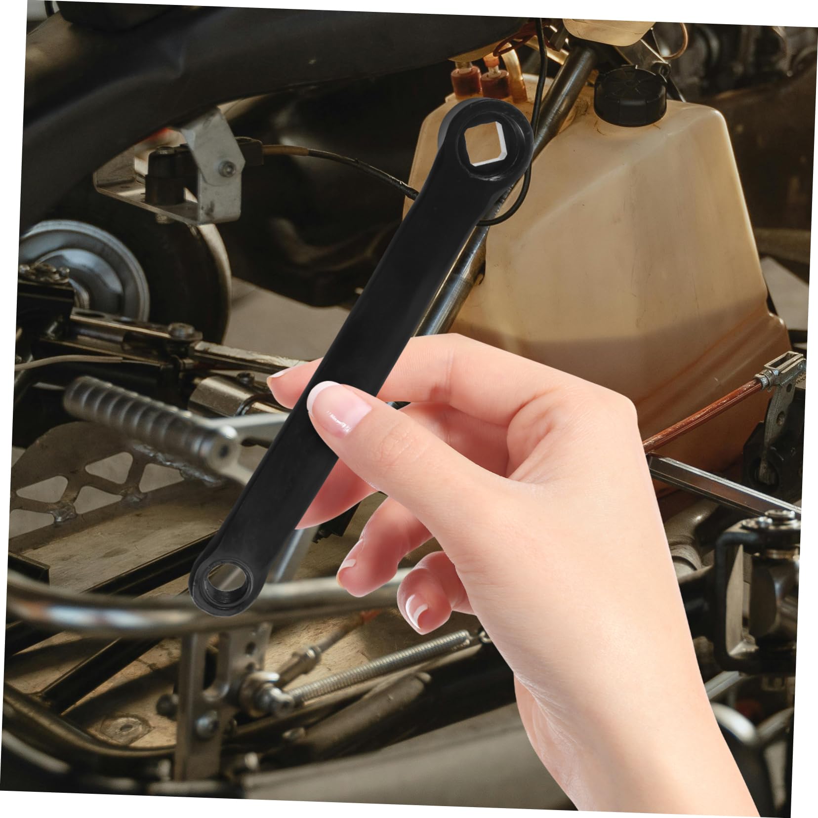 VICASKY Set di Guarnitura per Bicicletta in Acciaio Nero Foro di Precisione, Manovella Sostituibile per Riparazione Bici,
