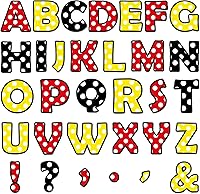 Vista 29 de Juego de 150 letras grandes de 6 pulgadas para tablón de anuncios, letras recortadas del alfabeto de aula negras para exhibición en tablón