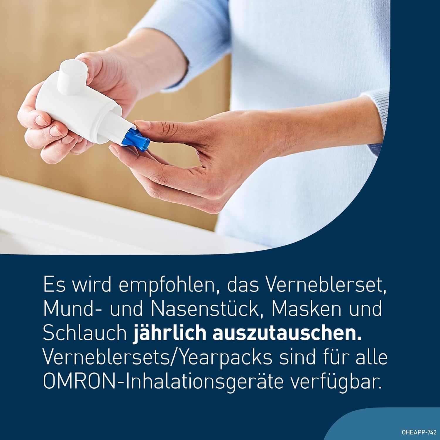 OMRON X105 Advanced All-in-One Kompressor-Vernebler für Erwachsene/Kinder | Effektives Inhalationsgerät zur Behandlung akuter und chronischer Atemwegserkrankungen zu Hause