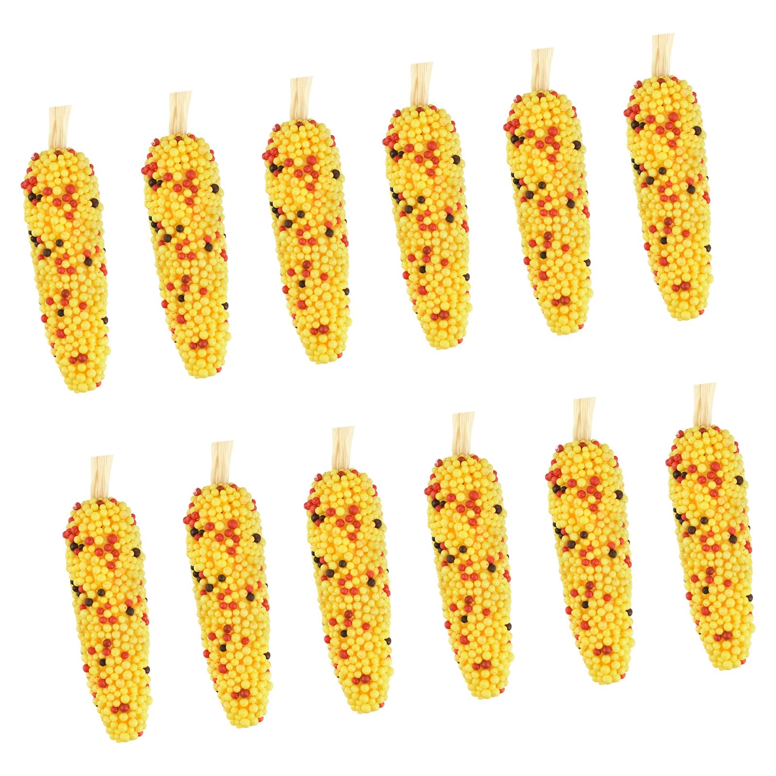 Tsophreniq Cyclical Spume Corn Package of 12 Realistic Harvest Objects for Wrap Displays and Craft Undertakings Fraudulent Corn Garnishes