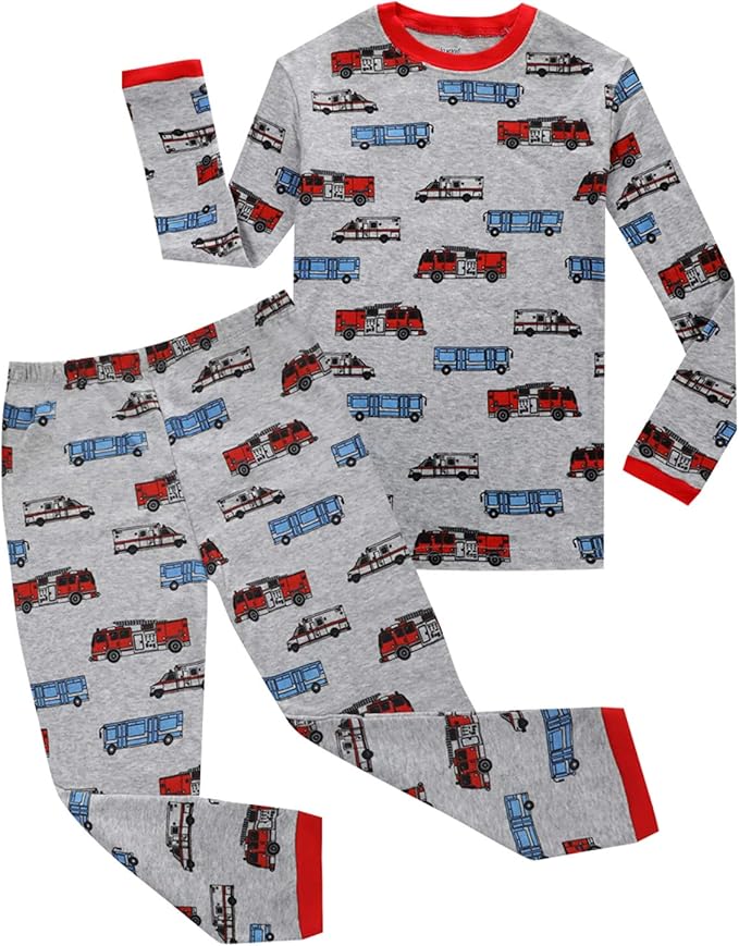 Joyond Little Boys Pajamas Set Train Kids 100 Cotton Sleepwears Long Sleeve Clothes Toddler PJS