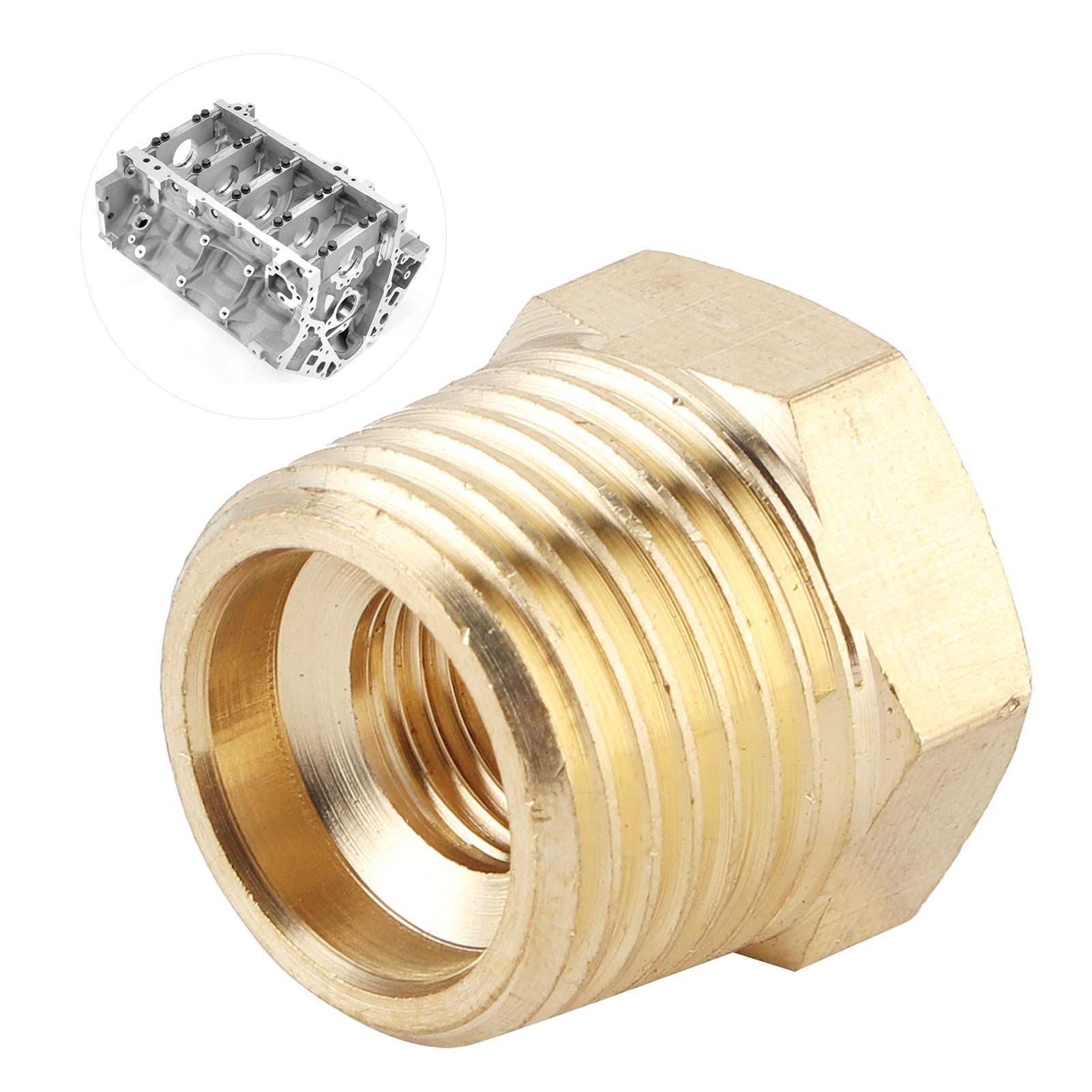 Raccordo Girevole Filettato Adattatore Girevole: 3/8 NPT Maschio X 1/4 NPSM Femmina, Per Collegamenti Idraulici O Pneumatici Adattatore 3/8 NPT Maschio A 1/4 NPSM Femmina Per Tubi - Foto 8