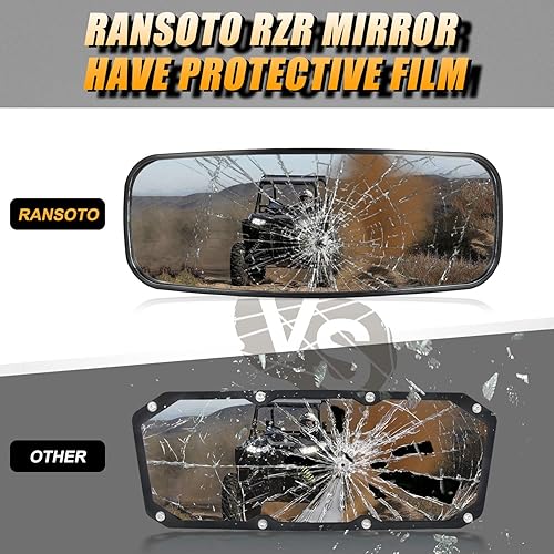 Miniatura 5 de RANSOTO Espejo retrovisor lateral UTV y espejo central compatible con Polaris Ranger 500 570 900 1000 XP 2015-2025, Ranger Diesel, ETX/EV, General