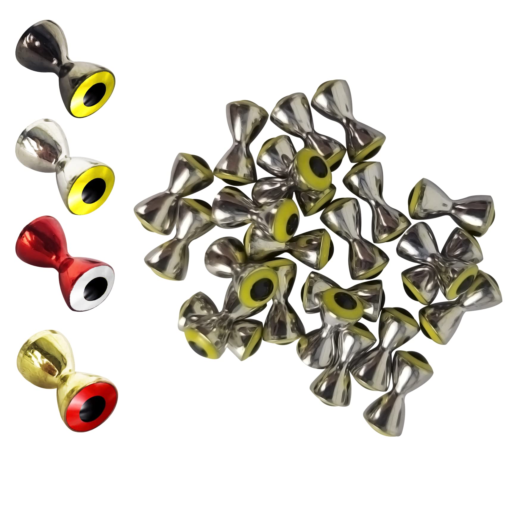 Aventik 40pcs Dumbbell Fish Eyes for Fly Tying
