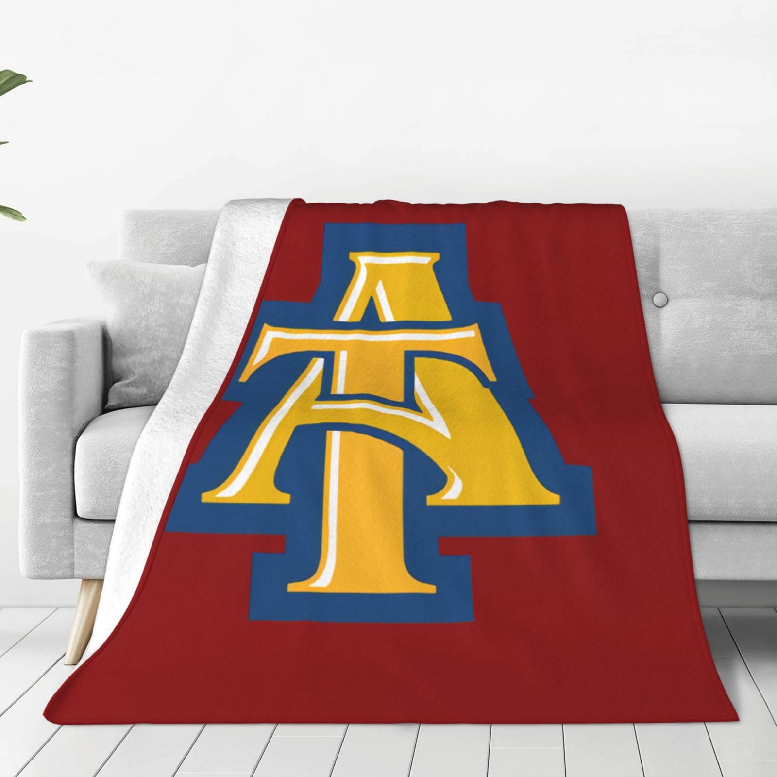 XRPUONG North Carolina A&T Aggies Fleece Blanket, Very Soft Microfiber Flannel Blanket for Couch Warm and Cozy for All Seasons