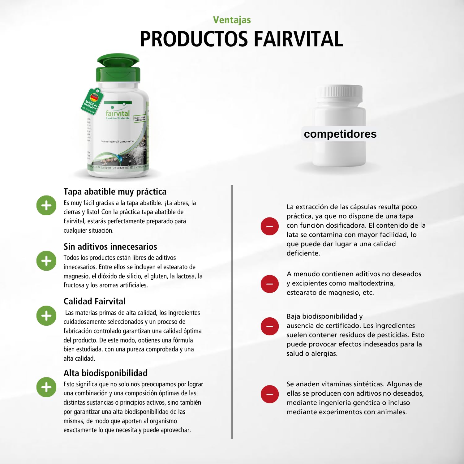 fairvital FairEnzym Plus, 100 DRCaps™, fáciles de tragar, complejo multienzimático, con rutosido, bromelina, tripsina y quimotripsina, ALTA DOSIS
