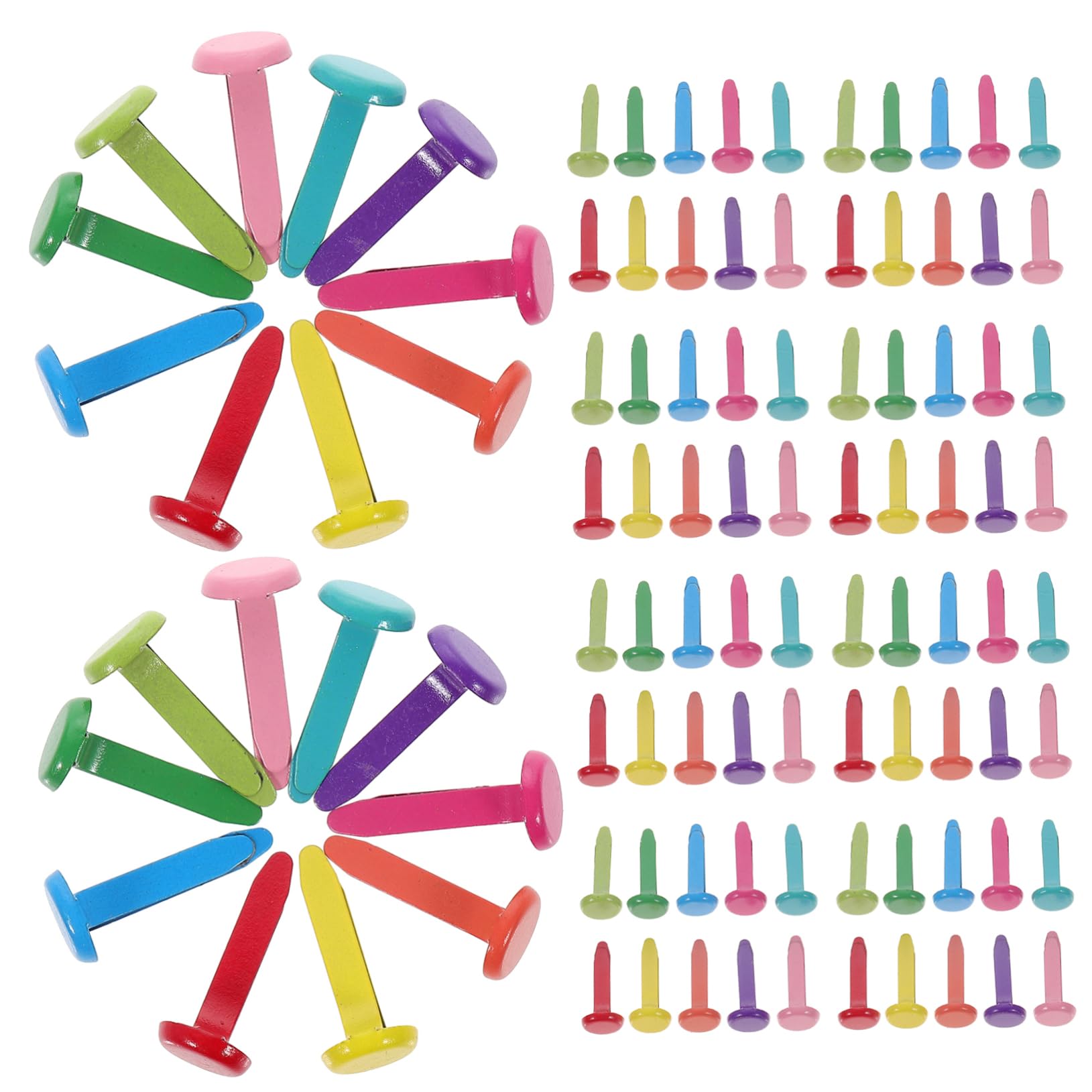 ERINGOGO Brads for Crafts 600pcs Paper Fasteners Mini Brad Fasteners for DIY and Scrapbooking