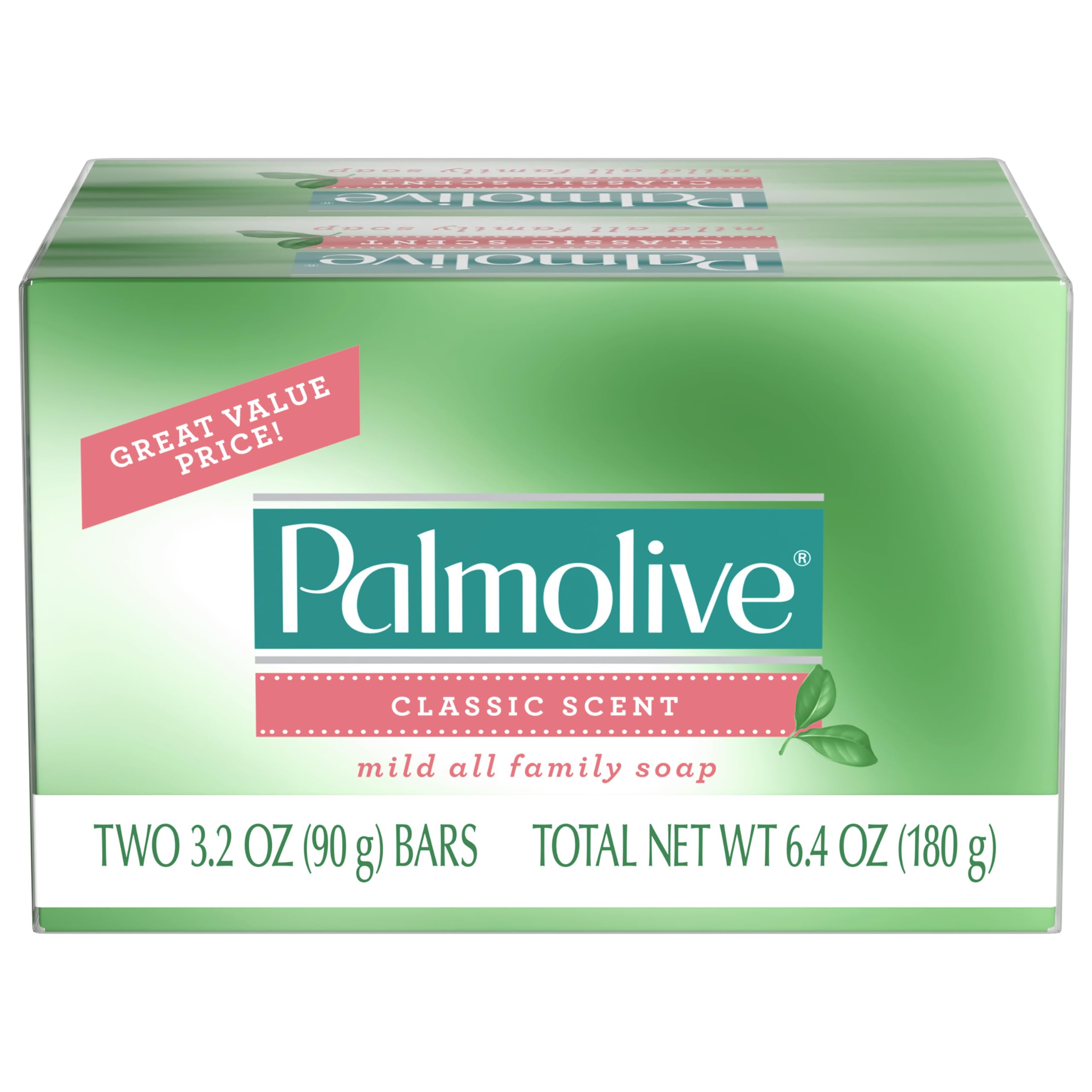 Palmolive Bar Soap for Body and Hands, Bulk Size, Mild Classic Scent - 2 Count (pack of 36)