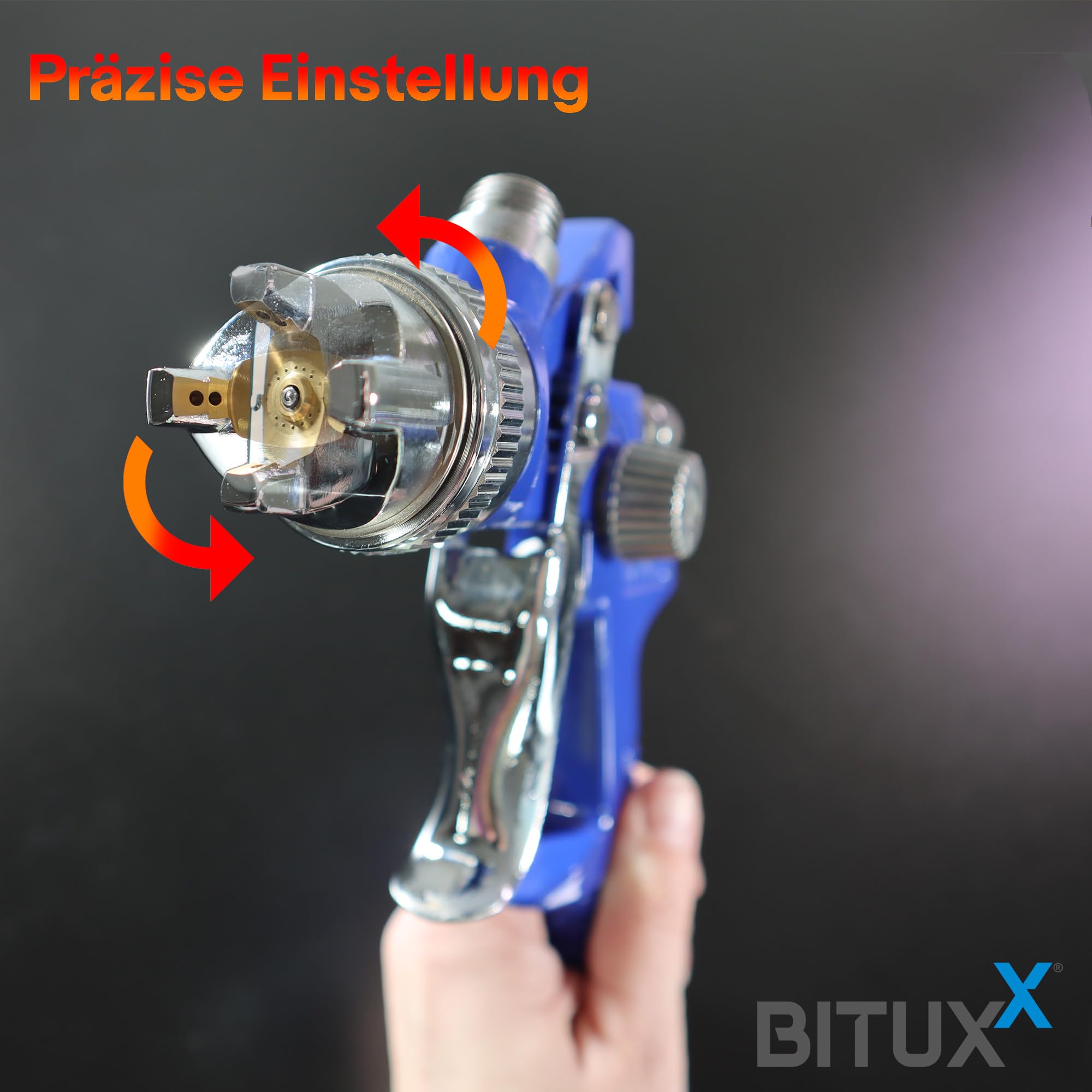 BITUXX HVLP Lackierpistolen 2er Set Druckluftpistolen Farbsprühpistolen Spritzpistolen Farbspritzpistolen Set Lackieren Lackpistole Lackierpistole Spraypistole