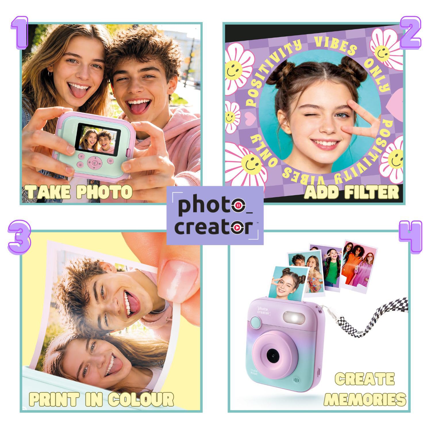 Photo Creator Fotocamera a colori istantanea - Lilla