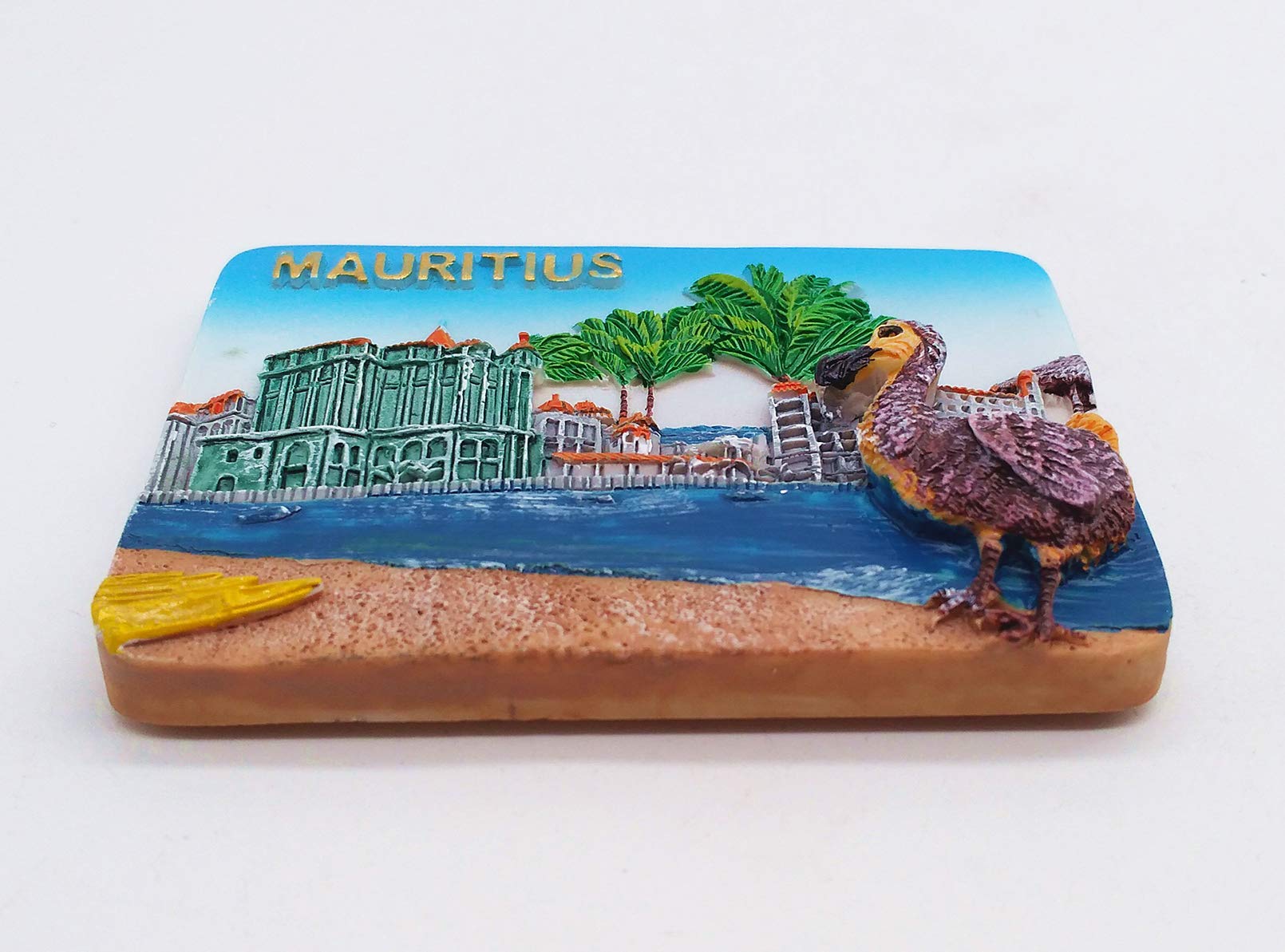 Magnete Frigorifero 3D Mauritius | Souvenir Viaggio Barchetta | Decorazione Casa Ufficio | Fatto A Mano In Poliresina