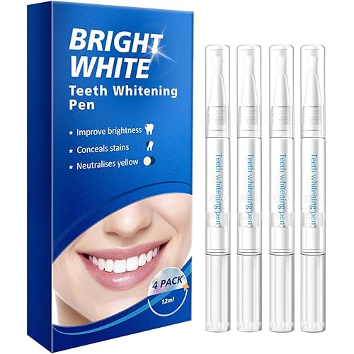 Teeth Whitening Pen - Professionally Stain Removal Teeth Whitening Gel Formula, No Sensitivity Effective Teeth Whitener, Mint (4 Pack)