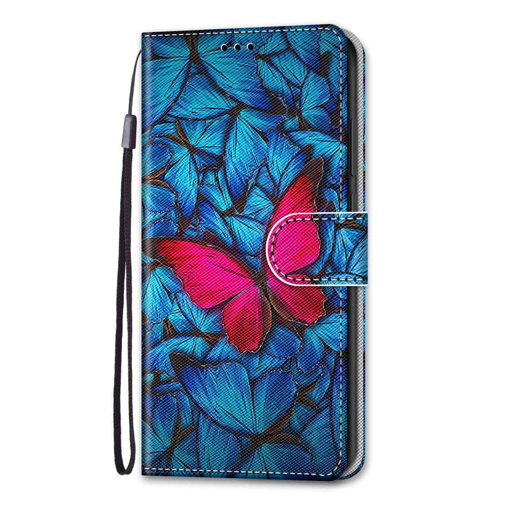 Custodia A Libro Portafoglio Per Xiaomi Redmi Note 11S / Note 11 4G - Pelle PU Con Supporto E Porta Carte, Farfalla - 4